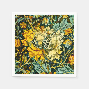 Serviette En Papier Papier peint floral Chèvrefeuille Or de William Mo