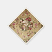 Serviette En Papier Papier peint floral victorien (Coin)