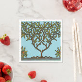 Serviette En Papier Papier peint frise d'arbre de William Morris (En situation)