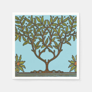 Serviette En Papier Papier peint frise d'arbre de William Morris