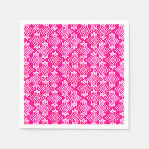 Serviette En Papier Papier peint motif Art Déco, rose fuchsia