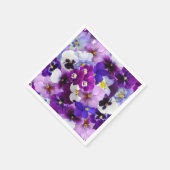 Serviette En Papier Papier peint Pansy Flower (Coin)
