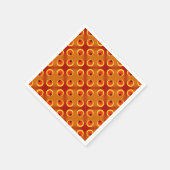 Serviette En Papier papier peint rétro orange, rouge 1970 (Coin)