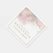 Serviette En Papier Papier peint rose et or Abstrait (Coin)