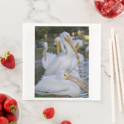 Serviette En Papier Papier Pélican Pile Napkin (En situation)