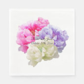 Serviette En Papier Papier Peony multicolore (Devant)