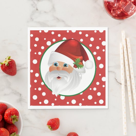 Serviette En Papier Papier Père Noël de Noël (En situation)