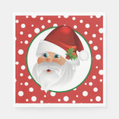 Serviette En Papier Papier Père Noël de Noël (Devant)