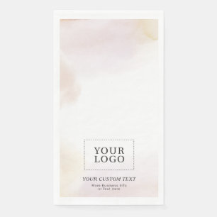 Serviette En Papier Papier personnalisé avec logo d'entreprise sur fon