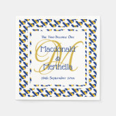 Serviette En Papier Papier personnalisé avec monogramme pour mariage à (Devant)