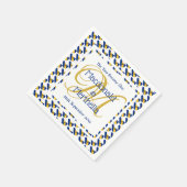 Serviette En Papier Papier personnalisé avec monogramme pour mariage à (Coin)