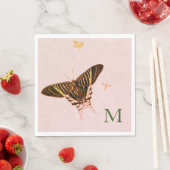 SERVIETTE EN PAPIER PAPIER PERSONNALISÉ BOUTEILLES EN ROSE NAPKIN (En situation)