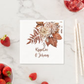 Serviette En Papier Papier personnalisé de mariage d'automne (En situation)
