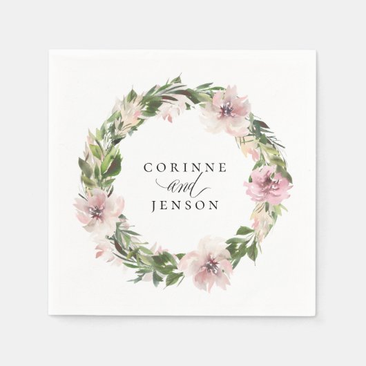 Serviette En Papier Papier personnalisé Dusty Mauve Botanique (Devant)
