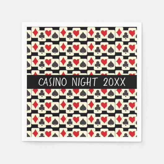 Serviette En Papier Papier personnalisé Motif Card Suites (Devant)