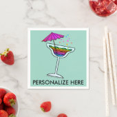 SERVIETTE EN PAPIER PAPIER PERSONNALISÉ NAPKINS - MARGARITA DESIGN (En situation)