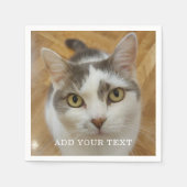 Serviette En Papier Papier Personnalisé Photo Et Texte (Devant)