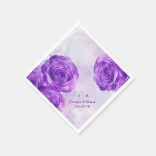 Serviette En Papier Papier personnalisé Rose violet serviettes