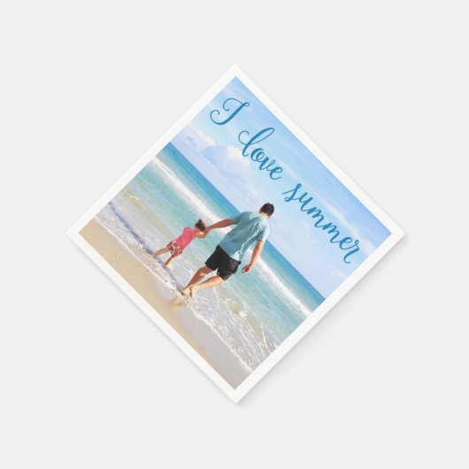 Serviette En Papier Papier personnalisé serviettes été Ajouter photo (Coin)