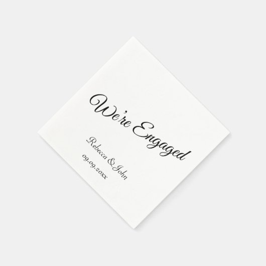 Serviette En Papier Papier personnalisé simple écriture manuscrite pou (Coin)