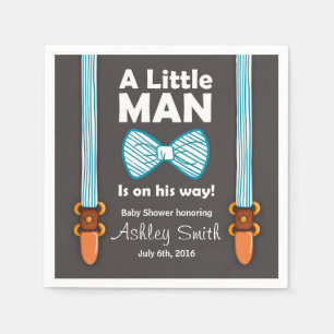 Serviette En Papier Papier petit homme Baby shower Napkin Bow Cravate 