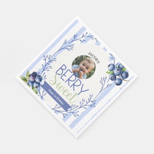 Serviette En Papier Papier photo Berry Sweet Anniversaire (Coin)
