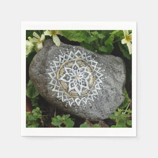 Serviette En Papier Papier photo Mandala Stone (Devant)