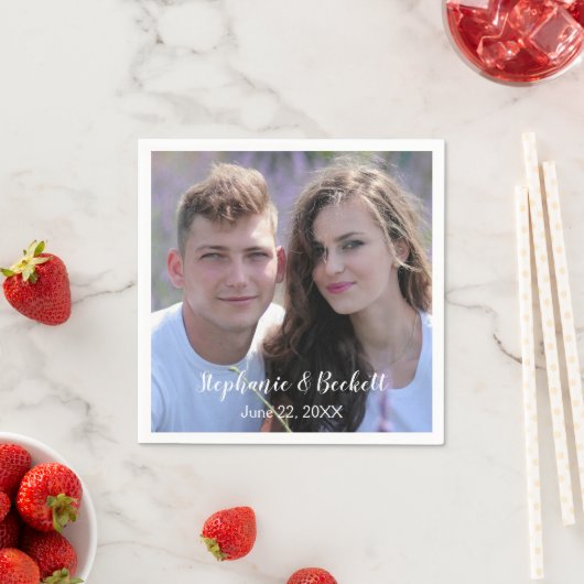 Serviette En Papier Papier photo Mariage (En situation)