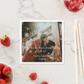 Serviette En Papier Papier photo Mariage personnalisé simple Napkin (En situation)
