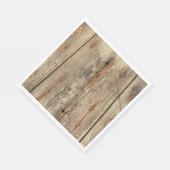 SERVIETTE EN PAPIER PAPIER PHOTO MOTIF DU GRAIN DE BOIS NAPKINS (Coin)