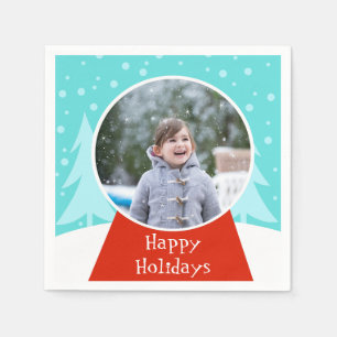 Serviette En Papier Papier photo Snow Globe