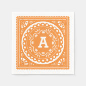 Serviette En Papier Papier Picado Papier serviettes - Orange (Devant)