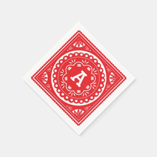 Serviette En Papier Papier Picado Papier serviettes - Rouge (Coin)