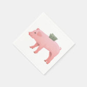 Serviette En Papier Papier Piggy Rose (Coin)
