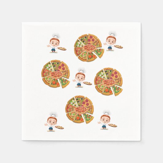 Serviette En Papier Papier, Pizza (Devant)