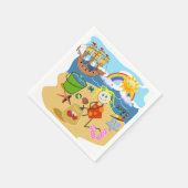Serviette En Papier Papier, Plage Sun Rainbow Napkins (Coin)