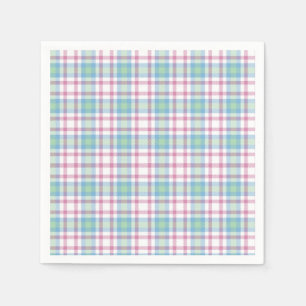Serviette En Papier Papier Plaid Napkin