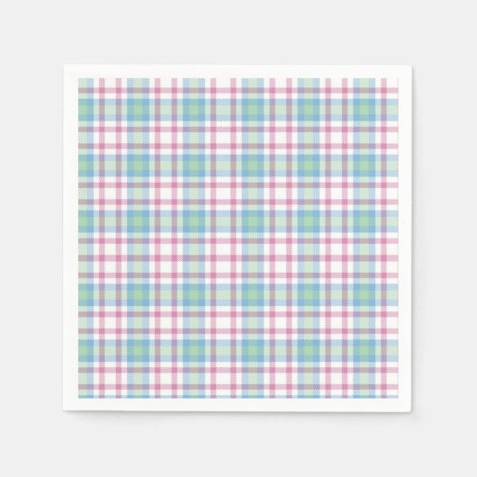 Serviette En Papier Papier Plaid Napkin (Devant)