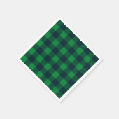 Serviette En Papier Papier plat à bison vert et bleu (Coin)