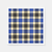 Serviette En Papier Papier plat bleu marine et noir Tartan (Devant)