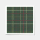 Serviette En Papier Papier plat vert foncé traditionnel (Devant)