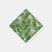Serviette En Papier Papier Plumes Peacock-serviettes (Coin)