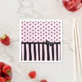 Serviette En Papier Papier Pneuka Pink & Black Pointe Paillettes Papie (En situation)