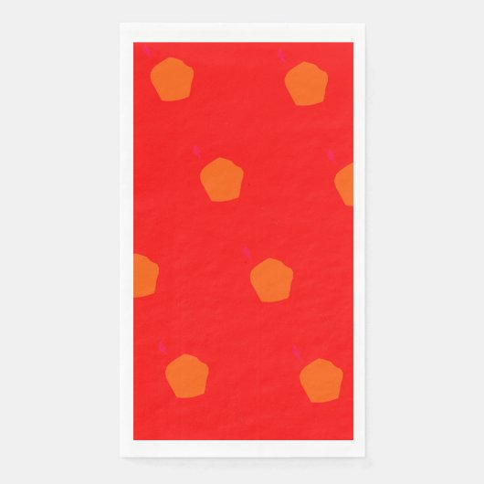 Serviette En Papier Papier pois à teinte chaude (Devant)