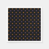 Serviette En Papier Papier pois orange violet noir Halloween (Devant)
