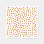 Serviette En Papier Papier Pois rose Fille (Devant)