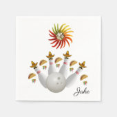 Serviette En Papier Papier, Poivrons Chauds Boules de Bowling (Devant)