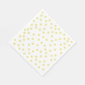 Serviette En Papier Papier Polkadot Jaune (Coin)