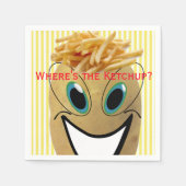 Serviette En Papier Papier, Pomme de terre, Fries françaises, Jaune ra (Devant)