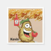 Serviette En Papier Papier, Pomme de terre, Fries, Tomate (Devant)